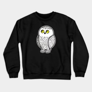Chibi Snowy Owl Glow Crewneck Sweatshirt